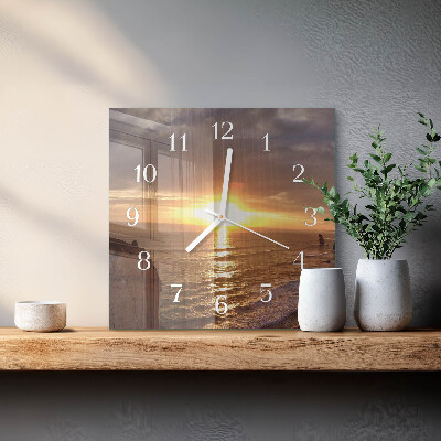 Orologio da parete quadrato Tramonto