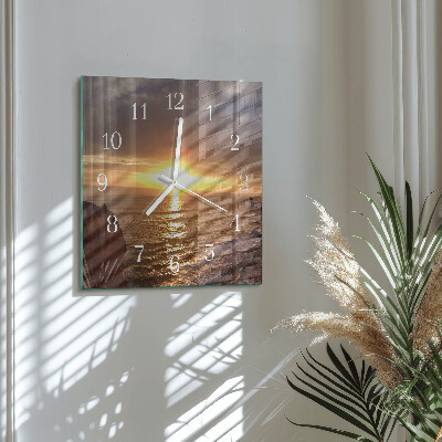 Orologio da parete quadrato Tramonto