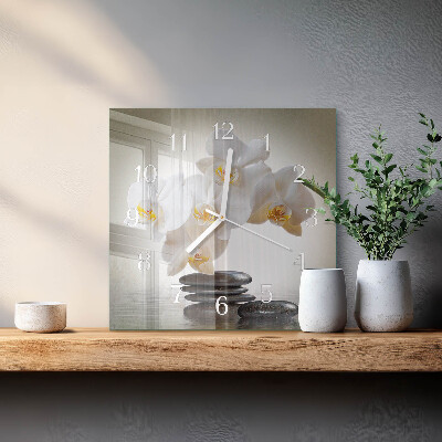 Quadrato orologio Orchidea