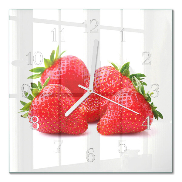 Orologio da parete quadrato Fragole