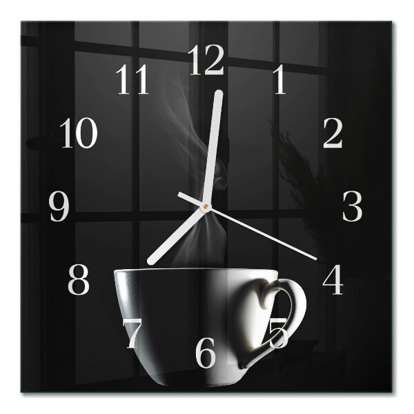 Orologio in vetro decorativo quadrato Tazza