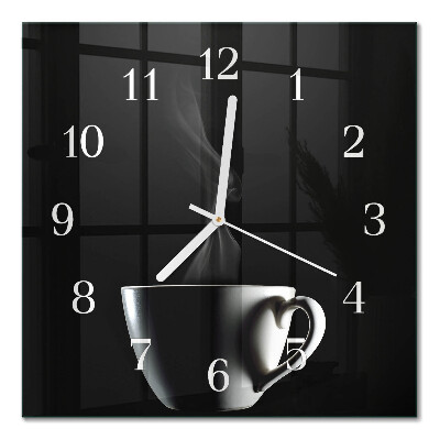 Orologio in vetro decorativo quadrato Tazza