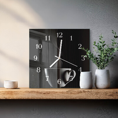 Orologio in vetro decorativo quadrato Tazza