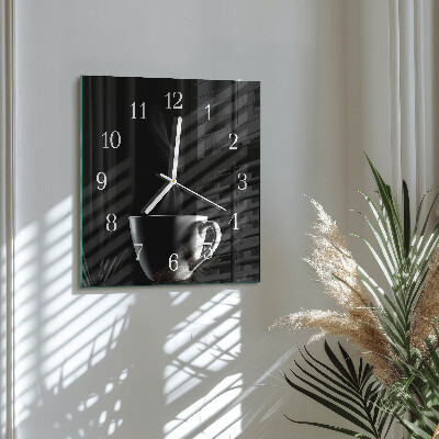 Orologio in vetro decorativo quadrato Tazza