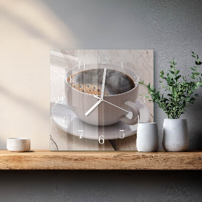 Orologio da parete quadrato Caffè