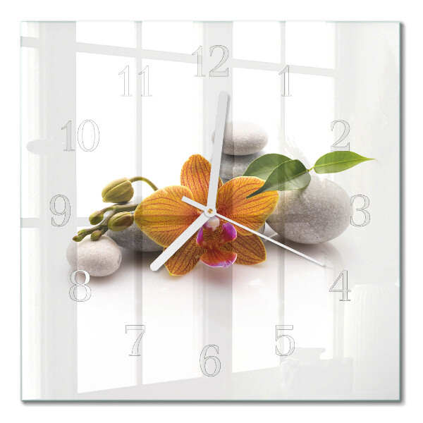 Quadrato orologio Orchidea