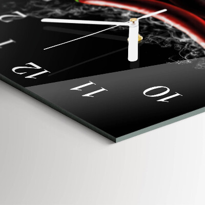 Orologio in vetro decorativo quadrato Peperoncini
