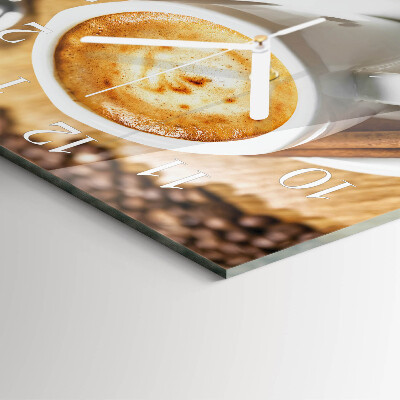 Orologio in vetro decorativo quadrato Caffè