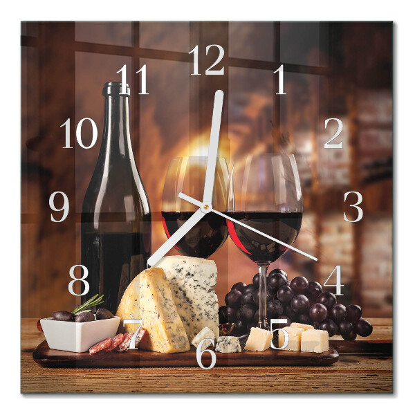 Orologio da parete quadrato Vino
