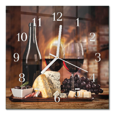 Orologio da parete quadrato Vino