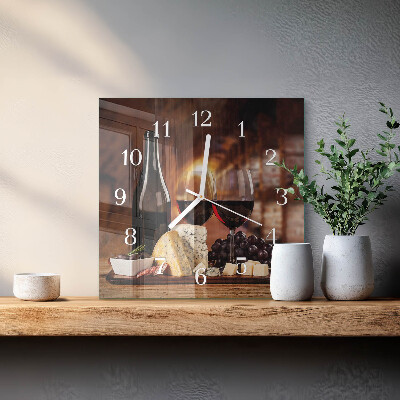 Orologio da parete quadrato Vino