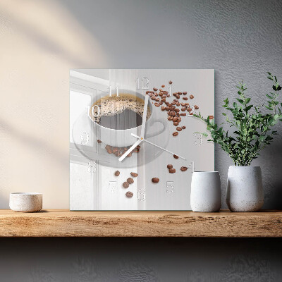 Orologio da parete quadrato Caffè