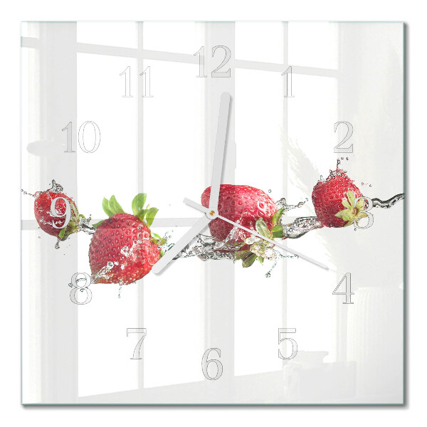 Quadrato orologio Fragole in acqua