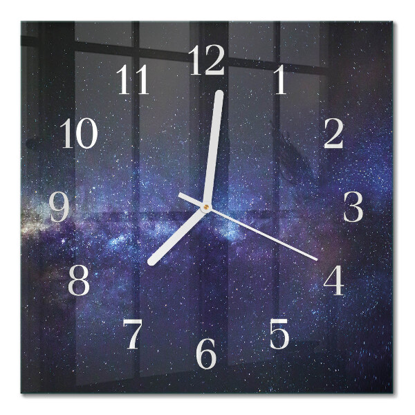 Quadrato orologio quadrato in vetro Galassia