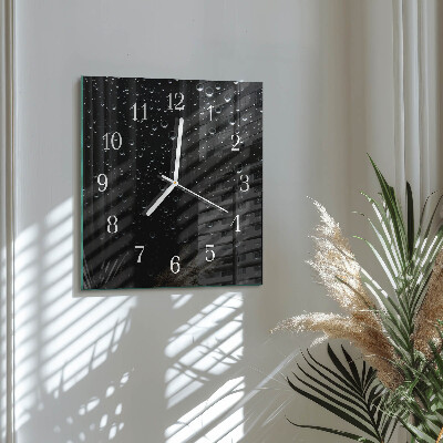 Orologio da parete quadrato Gocce