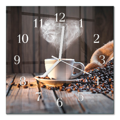 Quadrato orologio Amore per il caffè