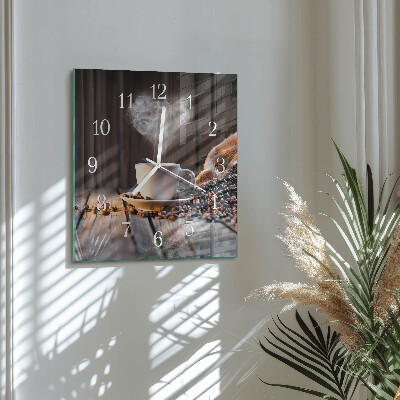 Quadrato orologio Amore per il caffè