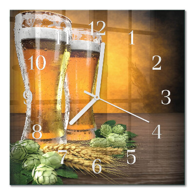 Quadrato orologio quadrato in vetro Bicchieri di birra