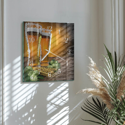 Quadrato orologio quadrato in vetro Bicchieri di birra