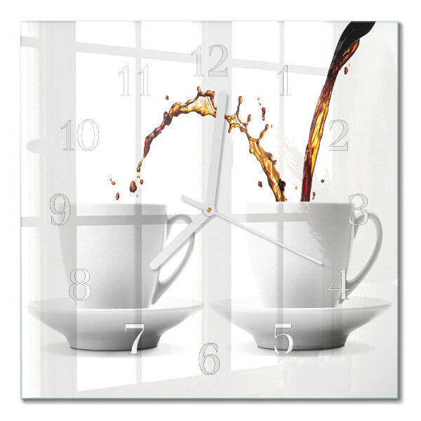 Orologio da parete quadrato Tazze di caffè