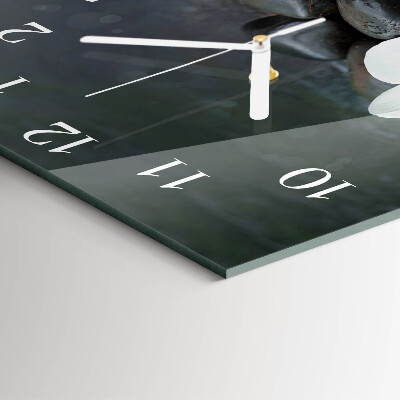 Quadrato orologio Fiore e pietre