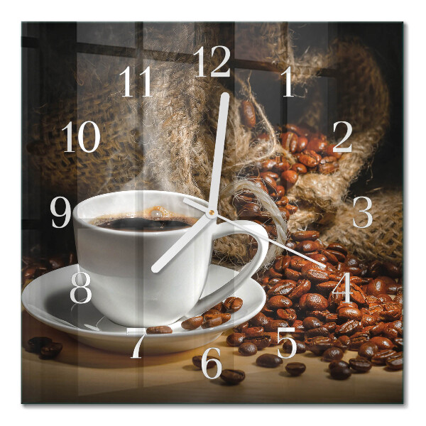 Orologio da parete quadrato Caffè