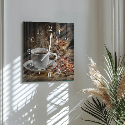 Orologio da parete quadrato Caffè