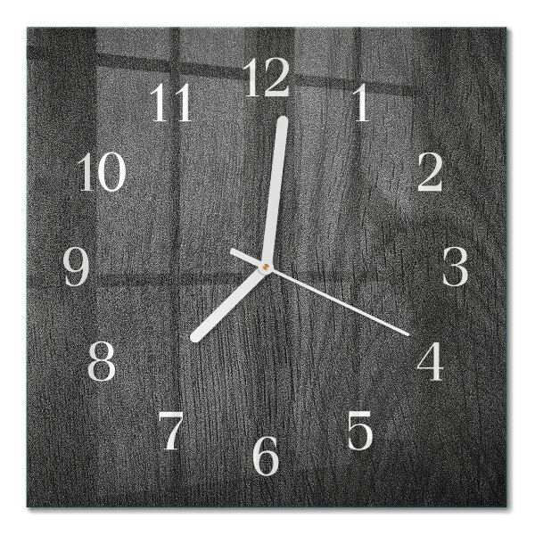 Orologio in vetro decorativo quadrato Legna
