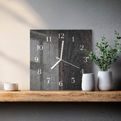 Orologio in vetro decorativo quadrato Legna