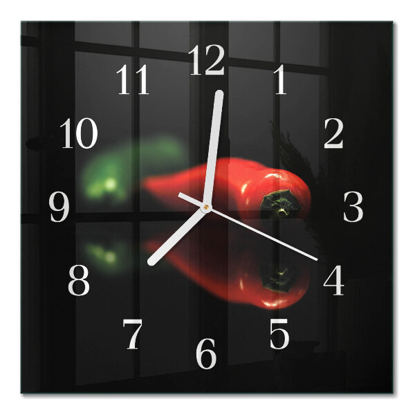 Orologio in vetro decorativo quadrato Pepe