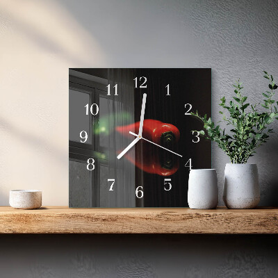 Orologio in vetro decorativo quadrato Pepe