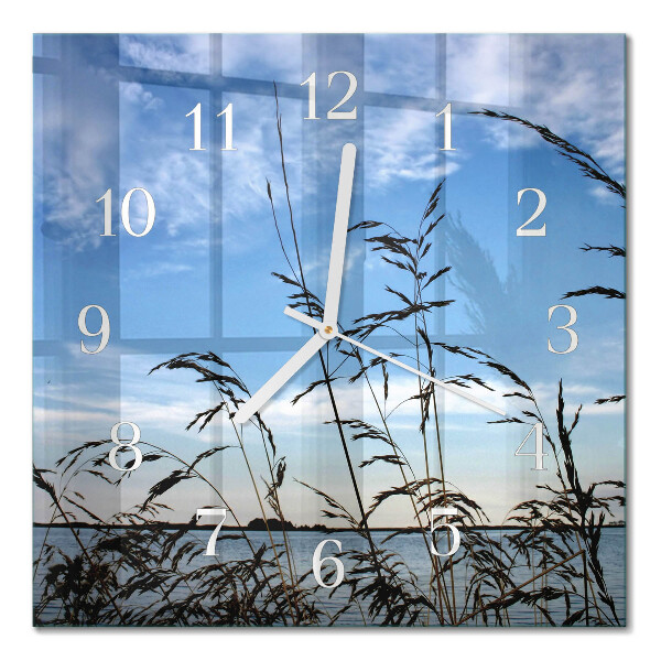 Orologio in vetro decorativo quadrato Erba