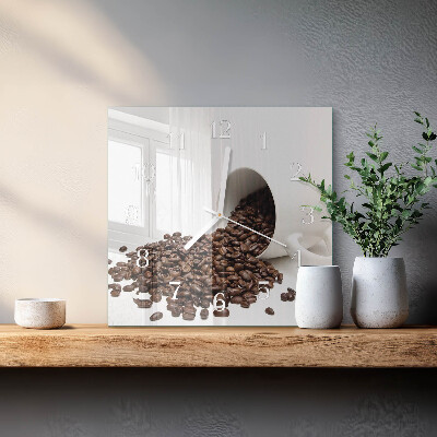 Orologio da parete quadrato Una tazza di caffè