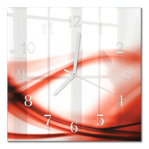 Quadrato orologio quadrato in vetro Linee astratte