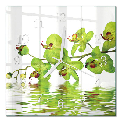 Orologio da parete quadrato Orchidea