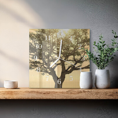 Orologio da parete quadrato Albero