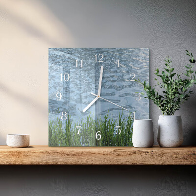 Orologio da parete quadrato Erba acqua