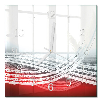 Orologio in vetro decorativo quadrato Astrazione