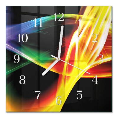 Quadrato orologio quadrato in vetro Astrazione