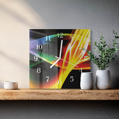 Quadrato orologio quadrato in vetro Astrazione