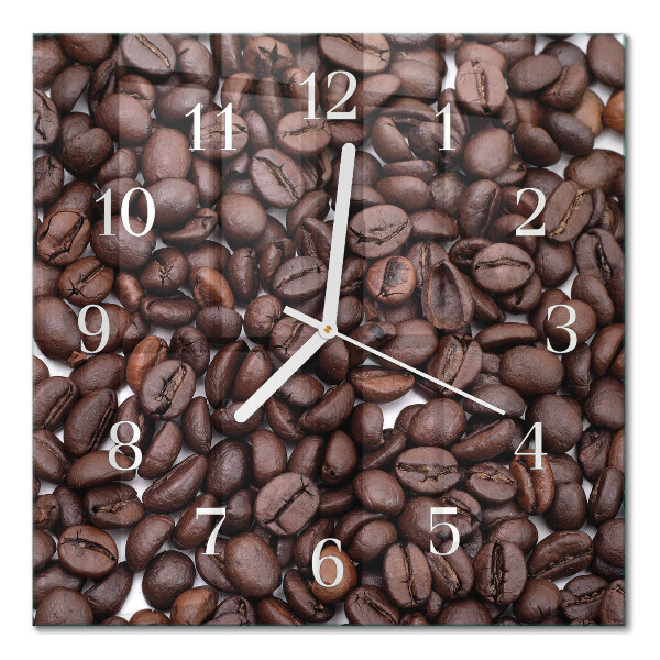 Orologio da parete quadrato Chicchi di caffè