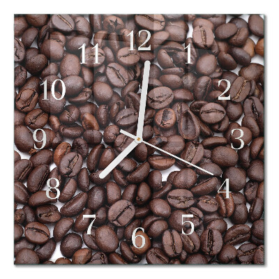 Orologio da parete quadrato Chicchi di caffè