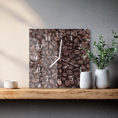 Orologio da parete quadrato Chicchi di caffè