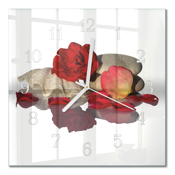Quadrato orologio Ciotola di rose