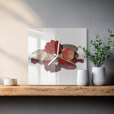 Quadrato orologio Ciotola di rose