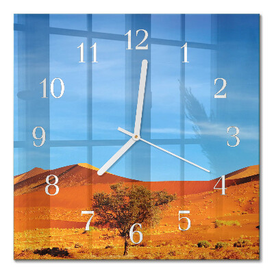 Quadrato orologio quadrato in vetro Deserto