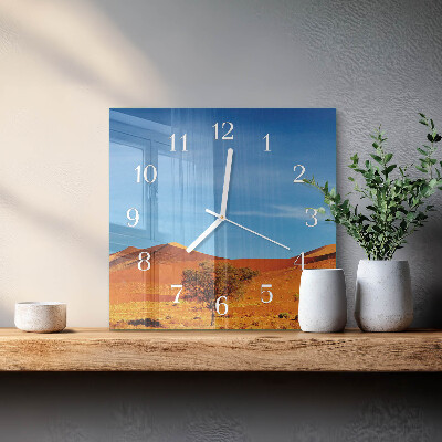 Quadrato orologio quadrato in vetro Deserto