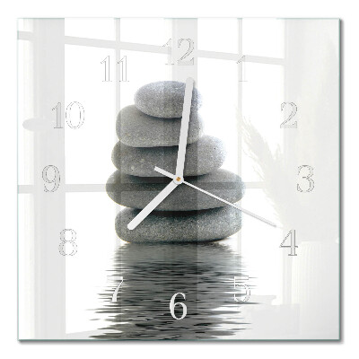 Orologio in vetro decorativo quadrato Pietre