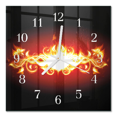 Quadrato orologio Fiore di fuoco