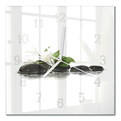 Orologio in vetro decorativo quadrato Pietre Zen